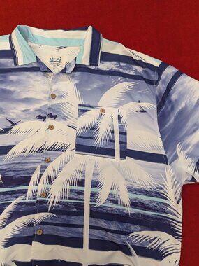 Uzzi Amphibious Gear Palm Print Hawaiian Shirt